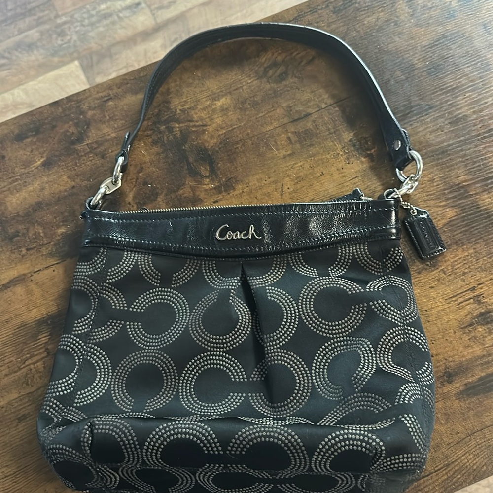 Coach black  logo shoulder bag
